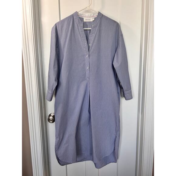 Mer Sea Women's Coastal Pinstripe Essential Shirt Dress Blue White Size‎ S/M - Picture 4 of 13